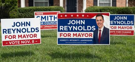 Political Yard Signs by Platon Graphics Los Angeles