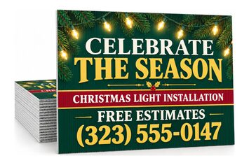 Christmas Lights Installation Yard Signs
