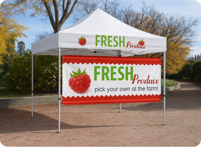 Tent Banners example