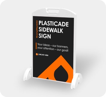 high quality plasticade sidewalk sign