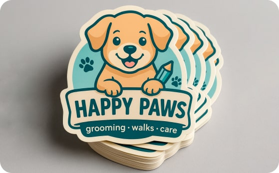happy paws sticker