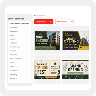Personalize a fence banner template to print