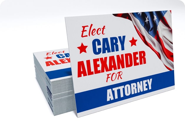 alexander political yard signs