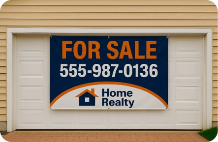garage door banners for sale