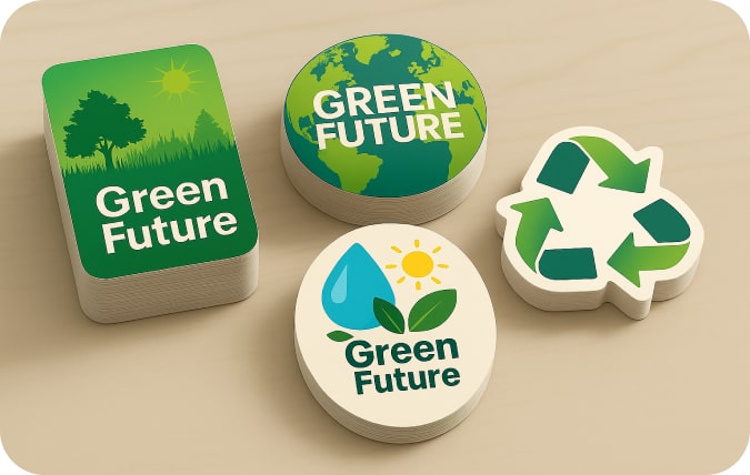 high tack sticker shapes