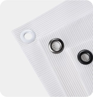 mesh banner grommets