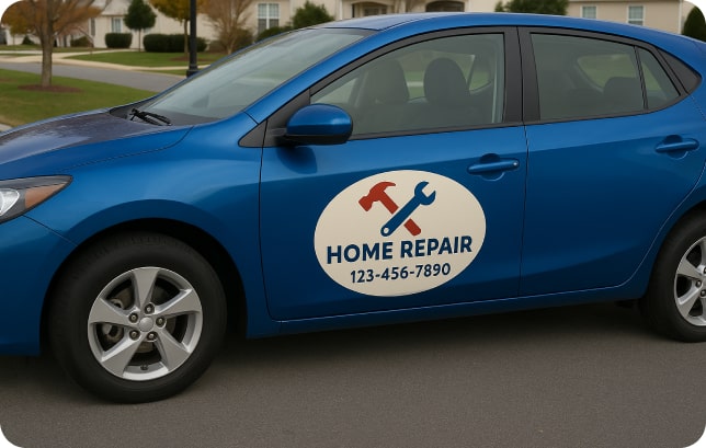 home repair oval magnet