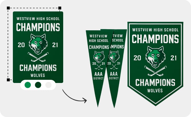 custom pennant banners