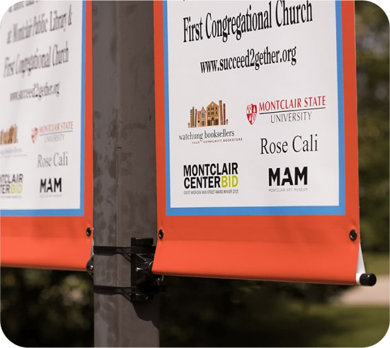 single-sided pole pocket banner themes