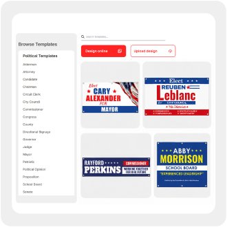 Personalize an election banner template to print