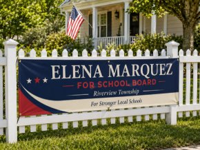 Political vinyl banners