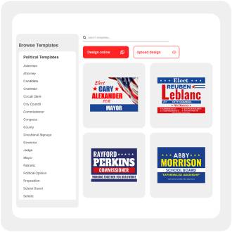 Personalize an election sign template to print