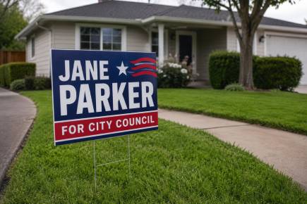 Printastic election lawn sign result