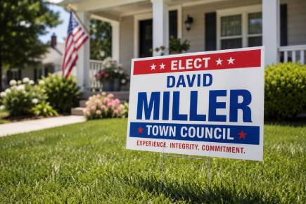 Printastic vote for politician signs result