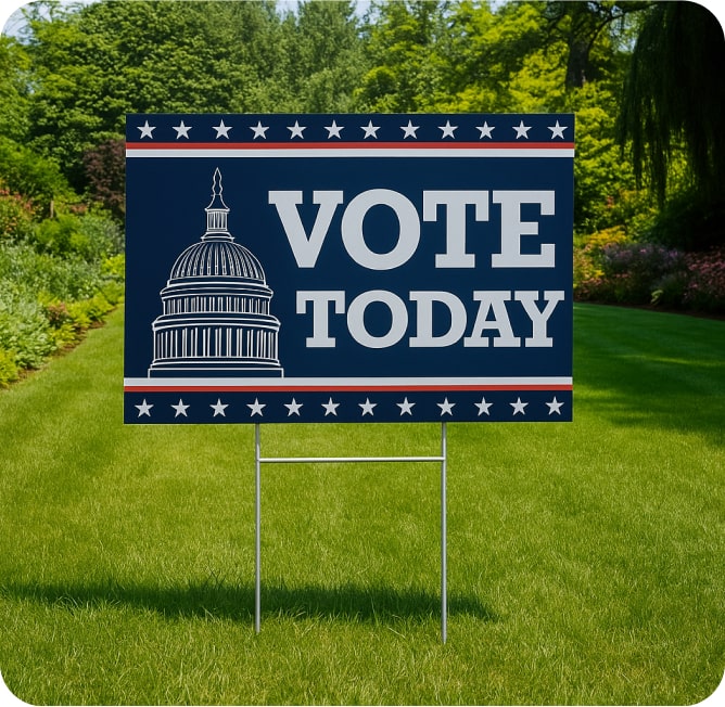 vote today yard sign
