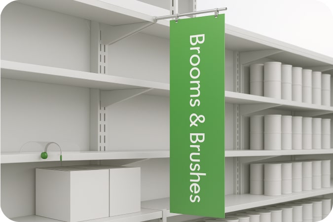 shelf banners printing