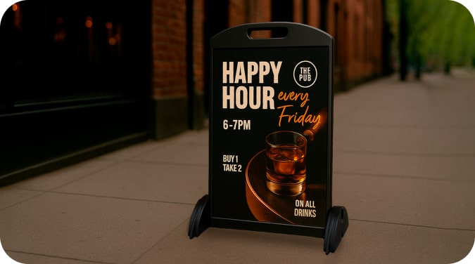 sidewalk a-frame features