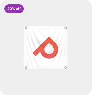 high quality 2x2 vinyl banner