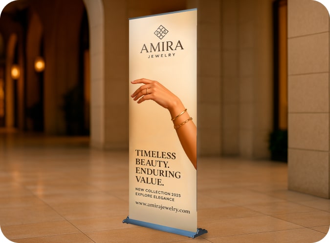 steppy banner stand features