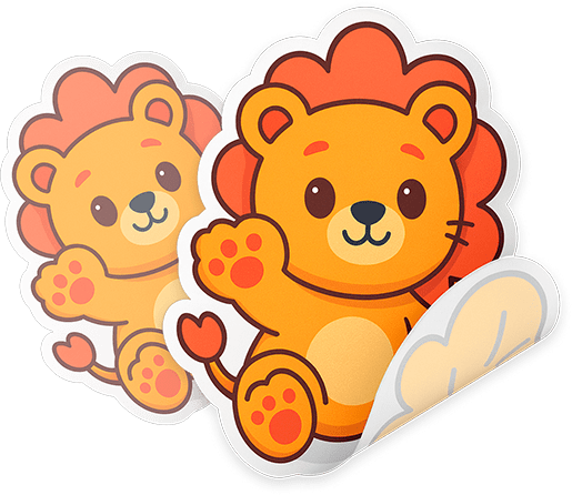 sticker sheets lions