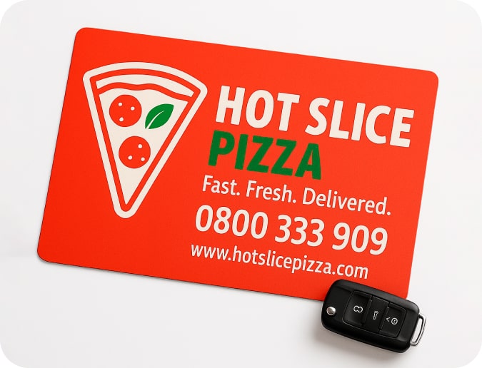 hot slice pizza van magnet