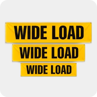 wide load banners size