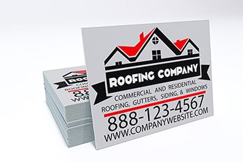 Roofing Yard Sign Example