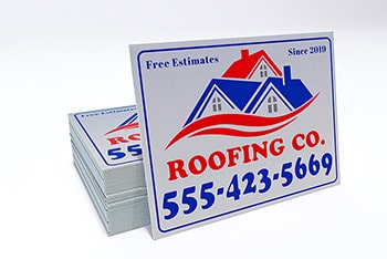 Roofing Yard Sign Example