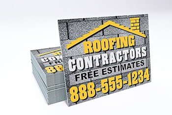 Roofing Yard Sign Example