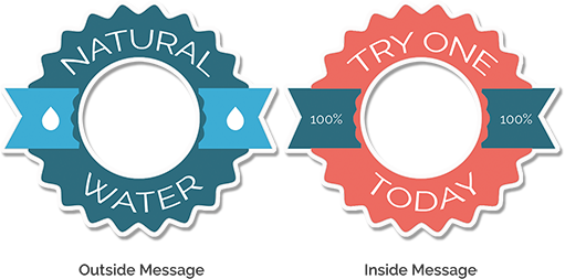 Symmetrical Double Sided Sticker Example