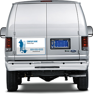cargo van back door magnetic sign example