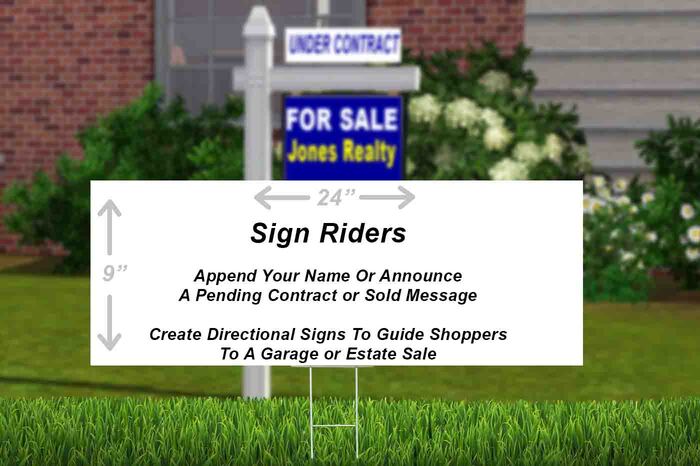 9x24 inch Yard Rider Signs
