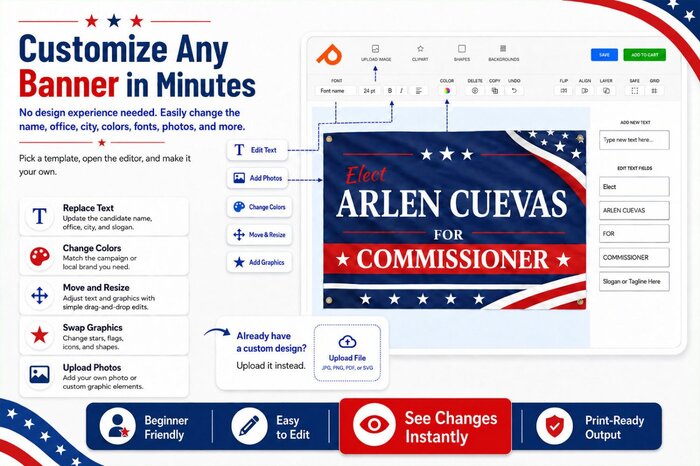 how to make a political banner