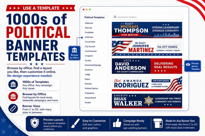 political banner template