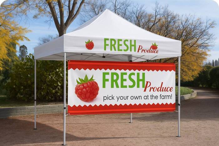 Tent Banners example