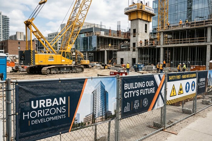 construction fence banners