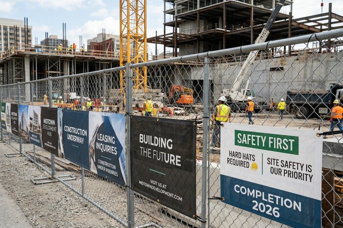 construction fence banners