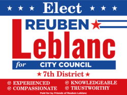 city-council political yard sign template 9967