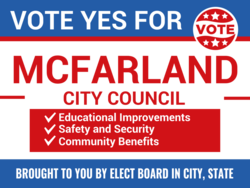 city-council political yard sign template 9970