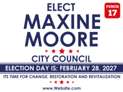 city-council political yard sign template 9972