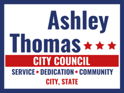 city-council political yard sign template 9973