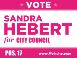 city-council political yard sign template 9984