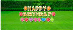 Happy Birthday Balloons Yard Card