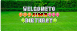 Welcome To Named Birthday With Balloons