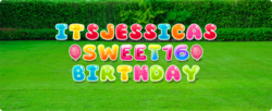 Sweet 16 Daughter's Birthday Yard Card