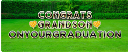 Congrats Grandson Graduation Yard Card