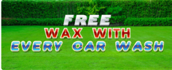 Free Wax With Every Car Wash Yard Card Ad Kit