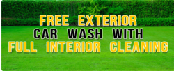 Free Car Wash With Interior Cleaning Yard Card Ad Kit