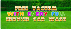 Free Vacuum With Car Wash Yard Card Ad Kit