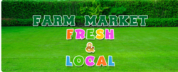 Farmer's Market Fresh Local Yard Card Ad Kit